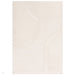 Olsen Movement Modern Plain Abstract Hand Carved Hi-Low Textured Wool Cream Rug