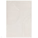 Olsen Movement Modern Plain Abstract Hand Carved Hi-Low Textured Wool Cream Rug