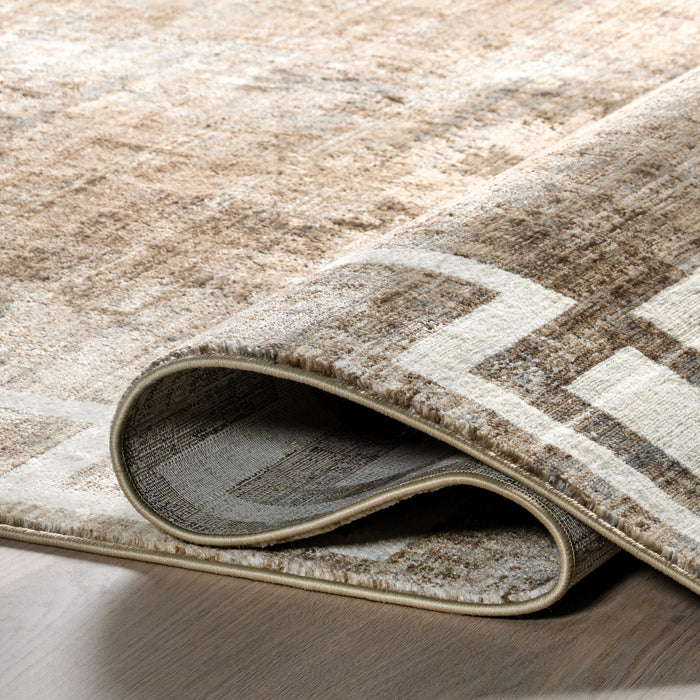 Tappeto geometrico Olvera Beige 152x244 cm