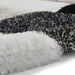 Olympia 2239 3D Geometric Plush Hand Carved Soft Polypropylene Shaggy Black/White/Grey Rug