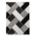 Olympia 2239 3D Geometric Plush Hand Carved Soft Polypropylene Shaggy Black/White/Grey Rug