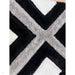 Olympia GR224 3D Geometric Plush Hand Carved Soft Polypropylene Shaggy Black/White/Grey Rug