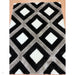 Olympia GR224 3D Geometric Plush Hand Carved Soft Polypropylene Shaggy Black/White/Grey Rug