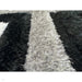 Olympia GR224 3D Geometric Plush Hand Carved Soft Polypropylene Shaggy Black/White/Grey Rug