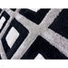 Olympia GR224 3D Geometric Plush Hand Carved Soft Polypropylene Shaggy Black/White/Grey Rug