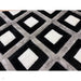 Olympia GR224 3D Geometric Plush Hand Carved Soft Polypropylene Shaggy Black/White/Grey Rug