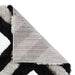 Olympia GR224 3D Geometric Plush Hand Carved Soft Polypropylene Shaggy Black/White/Grey Rug