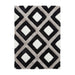 Olympia GR224 3D Geometric Plush Hand Carved Soft Polypropylene Shaggy Black/White/Grey Rug