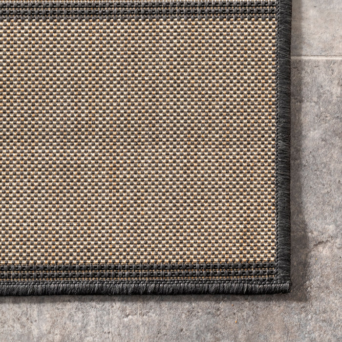 Ombre Diamonds Versatile Indoor Outdoor Rug Charcoal 80x150 cm