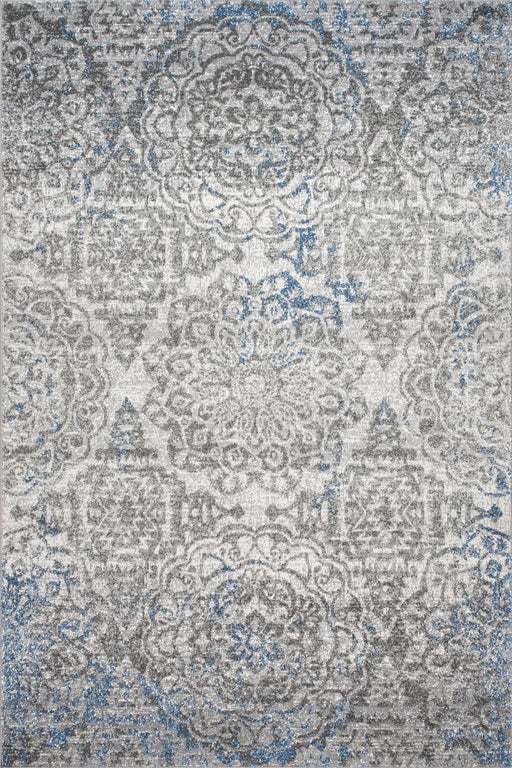 Ombre Rosettes Área Rug 140 cm Plata