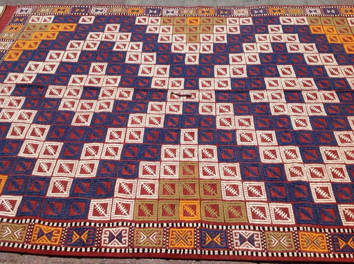 Orange Vintage Handwoven Rug 261 cm x 167 cm Unique Decor