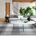 Oregon Grey Plaid Wool Area Rug 120x180 cm