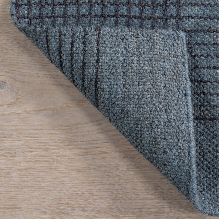 Oregon Plaid Wool Area Rug 150 cm Blue