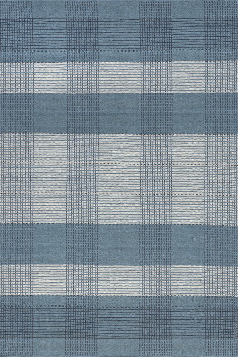 Oregon Plaid Wool Area Rug 150 cm Blue