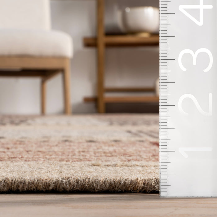 Oregon Wool Rug in Beige for Cozy Home Décor