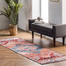 Oriental Medallion Machine Washable Area Rug in Rust