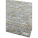 Orion OR07 Abstract Modern Distressed Textured Soft-Touch Metallic Shimmer Keltainen/harmaa/kermanvärinen matto