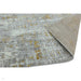 Orion OR07 Abstract Modern Distressed Textured Soft-Touch Metallic Shimmer Keltainen/harmaa/kermanvärinen matto