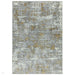 Orion OR07 Abstract Modern Distressed Textured Soft-Touch Metallic Shimmer Keltainen/harmaa/kermanvärinen matto