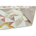 Orion OR10 Vlag Modern Geometrisch Distressed Textured Soft-Touch Metallic Shimmer Roze/Goud/Taupe/Crème Vloerkleed