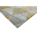 Orion OR12 Blokken Modern Geometrisch Distressed Textured Soft-Touch Metallic Shimmer Geel/Grijs/Zilver Vloerkleed