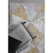 Orion OR12 Blokken Modern Geometrisch Distressed Textured Soft-Touch Metallic Shimmer Geel/Grijs/Zilver Vloerkleed