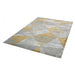 Orion OR12 Blokken Modern Geometrisch Distressed Textured Soft-Touch Metallic Shimmer Geel/Grijs/Zilver Vloerkleed