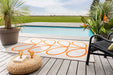 Orla Kiely Giant Linear Stem Outdoor Persimmon 460703 Rug