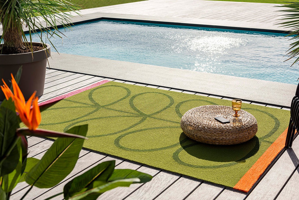 Orla Kiely Giant Linear Stem Outdoor Seagrass 460607 Rug