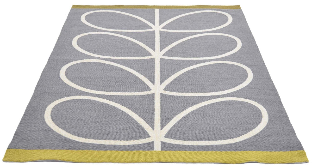 Orla Kiely Giant Linear Stem Outdoor Slate 460605 Rug