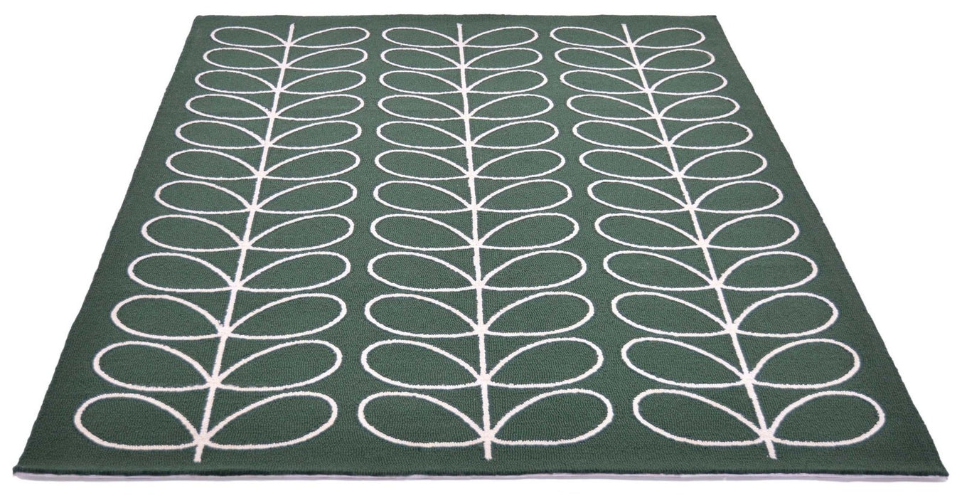 Orla Kiely Linear Stem Outdoor Jade 460507 Rug