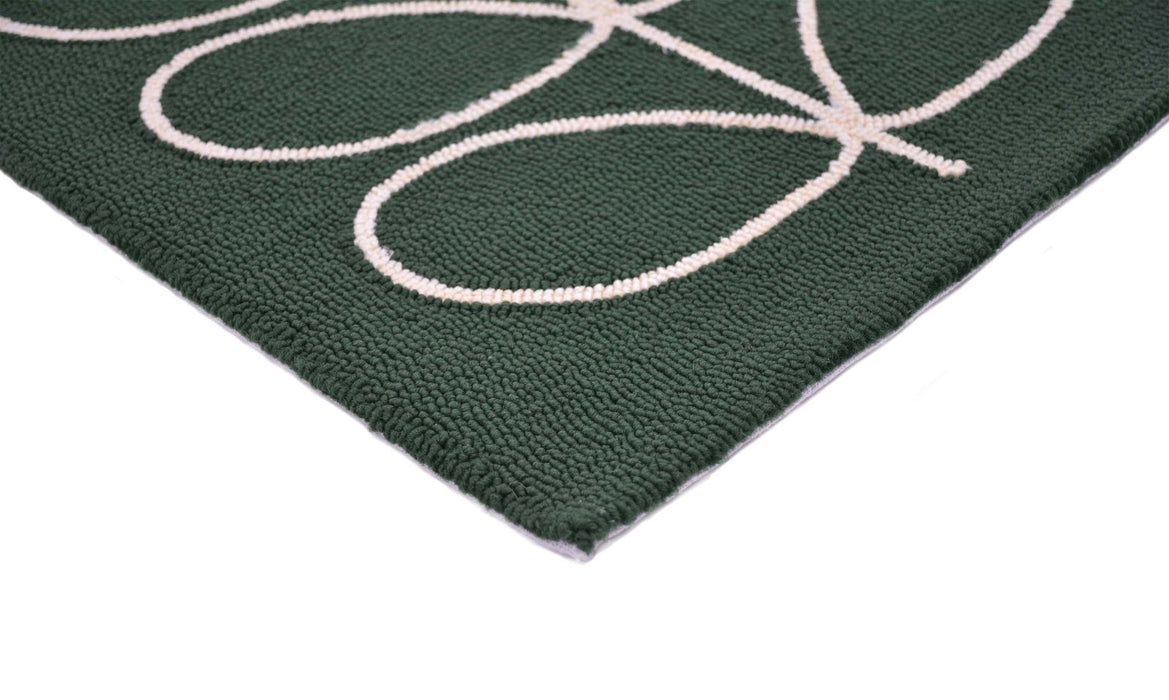 Orla Kiely Linear Stem Outdoor Jade 460507 Rug