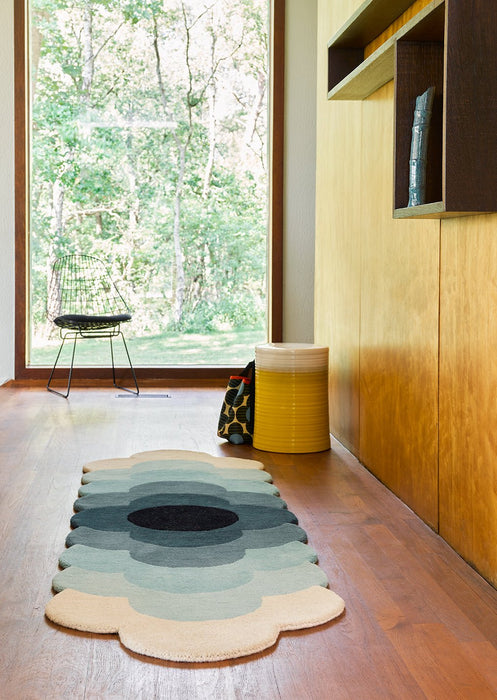 Orla Kiely Optical Flower Teal 061207 Runner Rug