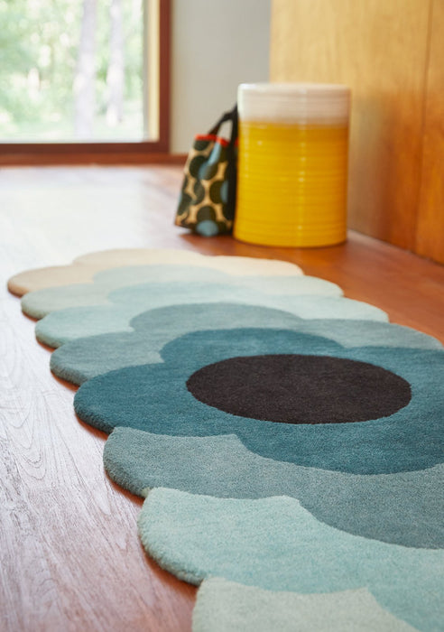Orla Kiely Optical Flower Teal 061207 Runner Rug