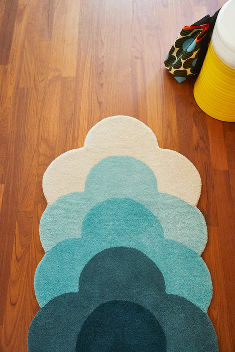Orla Kiely Optical Flower Teal 061207 Runner Rug