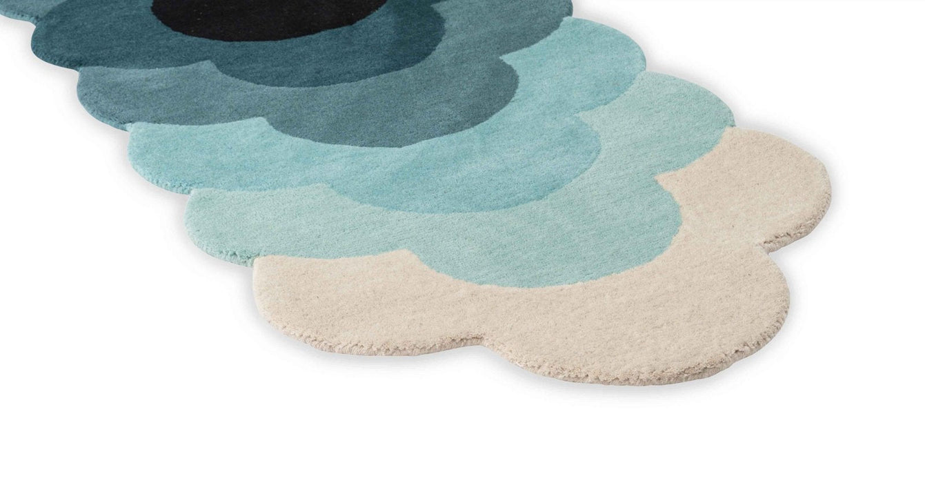 Orla Kiely Optical Flower Teal 061207 Runner Rug