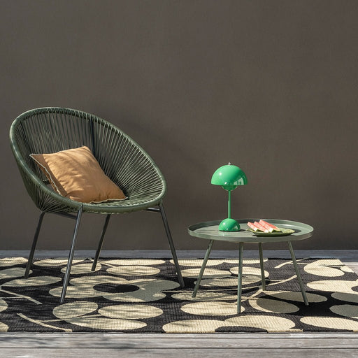 Orla Kiely Stem Sprig Monochrome Outdoor 463905 Rug