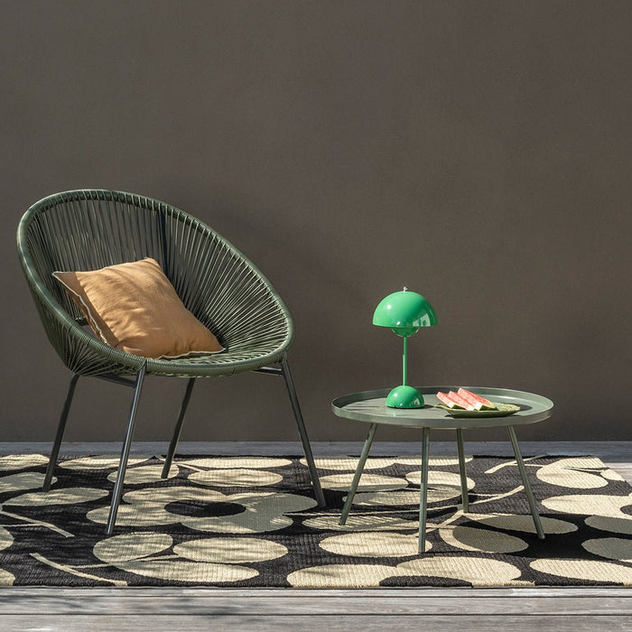 Orla Kiely Stem Sprig Monochrome Outdoor 463905 Rug