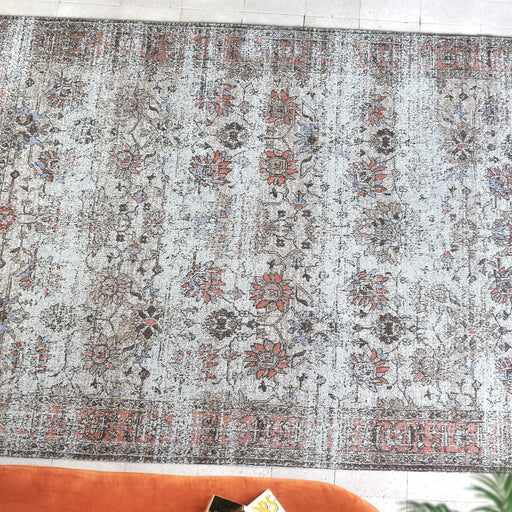 Osprey Vintage Floral Cotton Chenille Area Rug