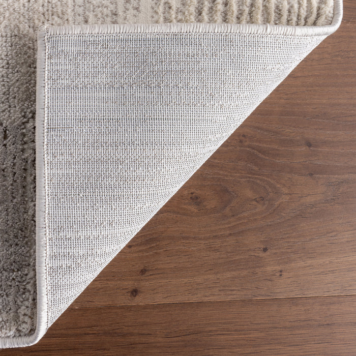 Pahad Abstract Washable Area Rug in Beige