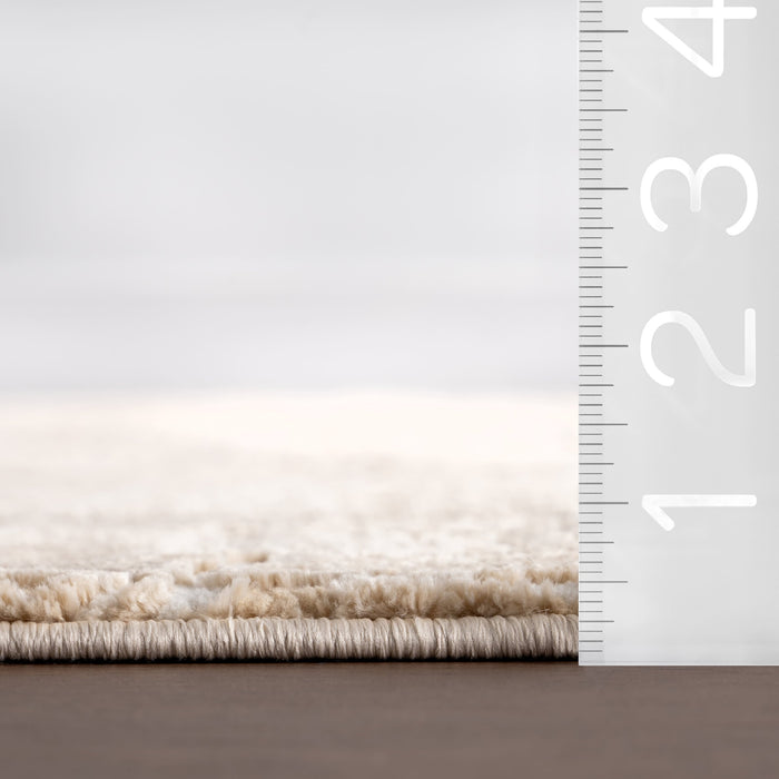 Pahad Abstract Washable Area Rug in Beige Color