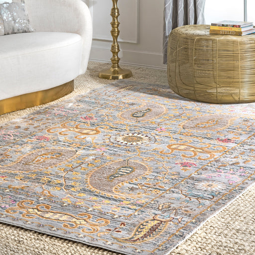 Paisley Area Rug in Grey Colors 120x180 cm
