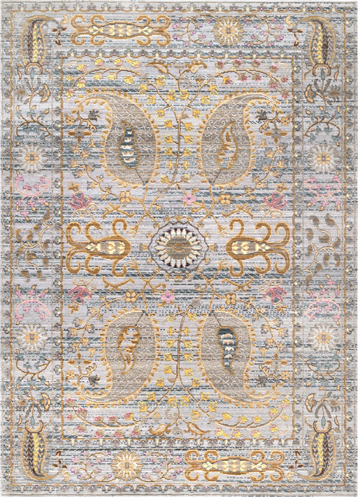 Paisley Area Rug in Grey Colors 120x180 cm