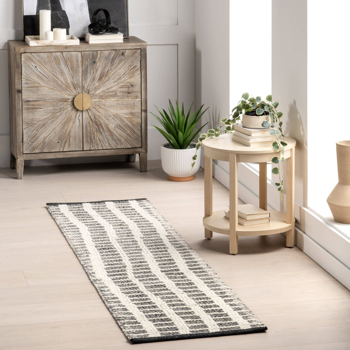 Parker Black And White Check Rug 152 X 244 Centimeters