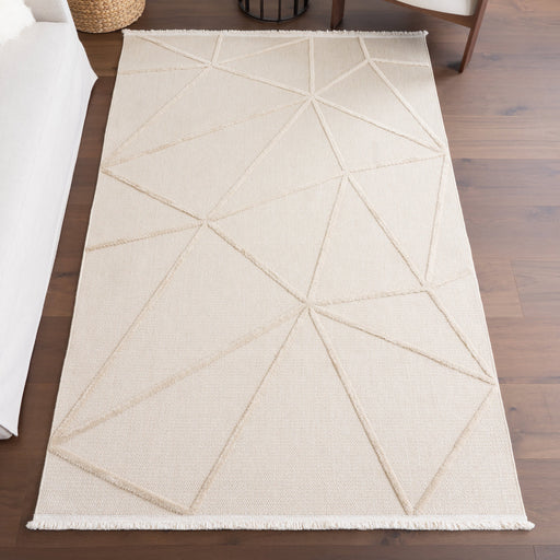 Alfombra Parker beige claro geométrica 150x240 cm