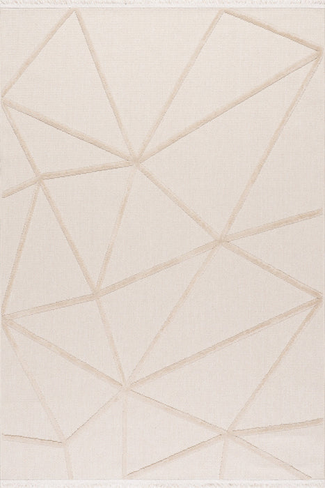 Tappeto geometrico Parker beige chiaro 150x240 cm