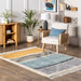 Pastel Beige Area Rug for Contemporary or Bohemian Decor