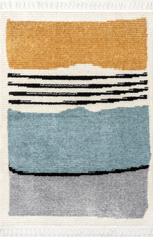 Pastel Beige Area Rug for Contemporary or Bohemian Decor