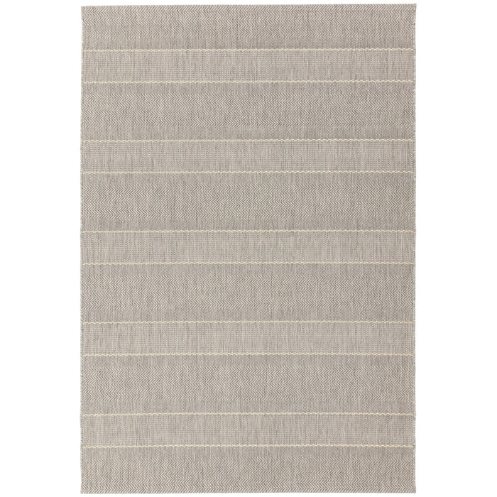 Patio PAT03 Stripe Modern Durable Stain-Resistant Weatherproof Flatweave In-Outdoor Beige/Cream Runner