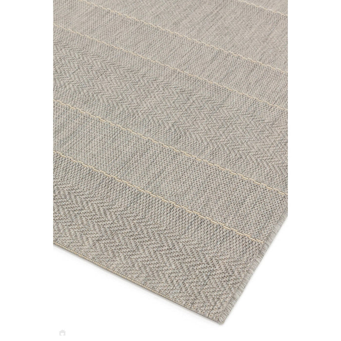 Patio PAT03 Stripe Modern Durable Stain-Resistant Weatherproof Flatweave In-Outdoor Beige/Cream Runner